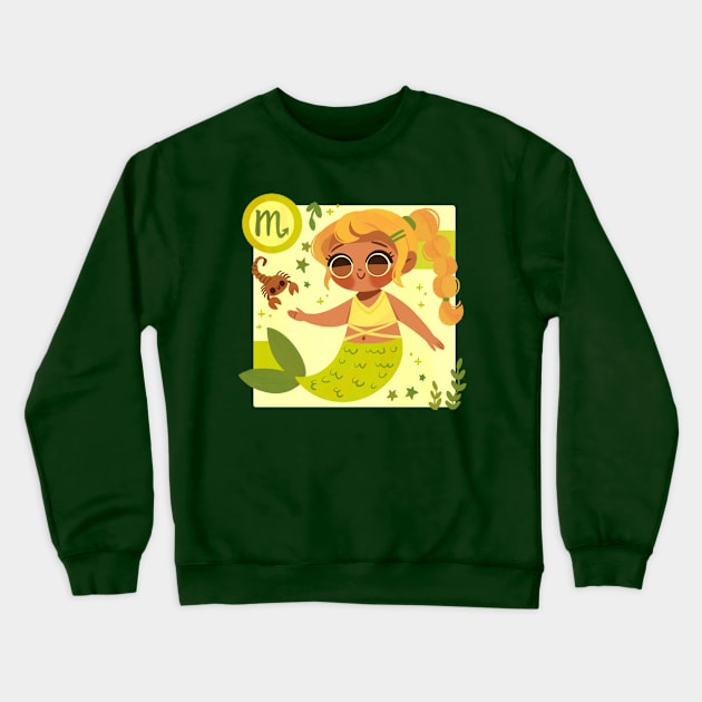 Scorpio Mermaid Crewneck Sweatshirt by Lobomaravilha